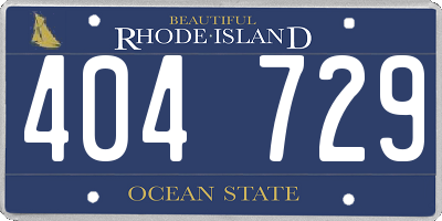RI license plate 404729