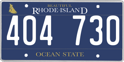 RI license plate 404730