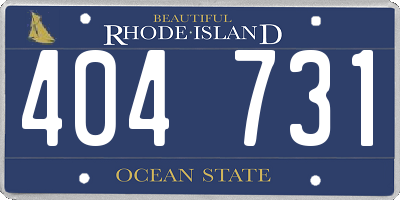 RI license plate 404731
