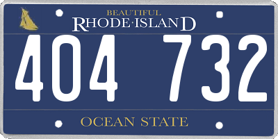 RI license plate 404732