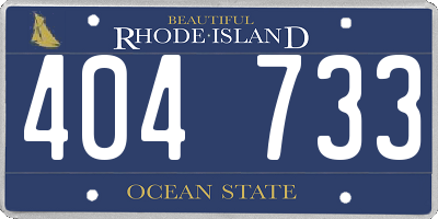 RI license plate 404733
