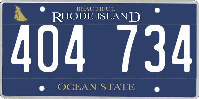 RI license plate 404734