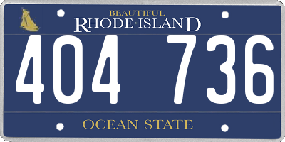 RI license plate 404736