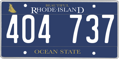 RI license plate 404737