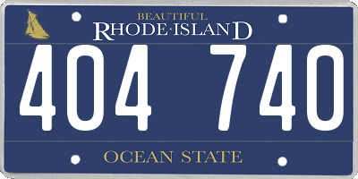 RI license plate 404740