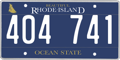 RI license plate 404741