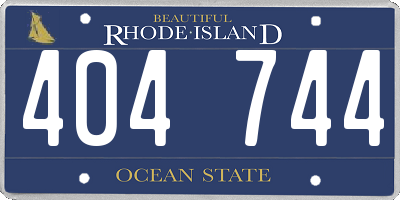 RI license plate 404744