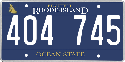 RI license plate 404745