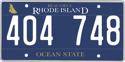 RI license plate 404748