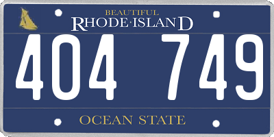 RI license plate 404749