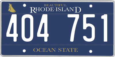 RI license plate 404751