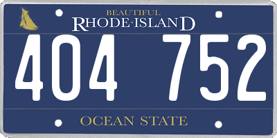 RI license plate 404752