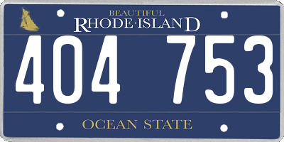 RI license plate 404753