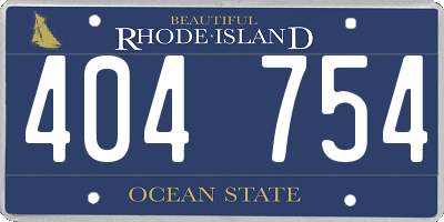 RI license plate 404754