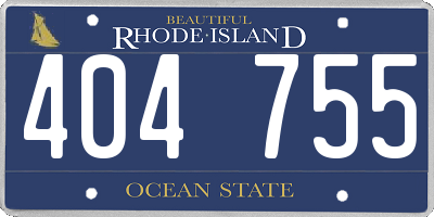 RI license plate 404755