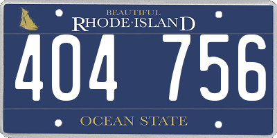RI license plate 404756