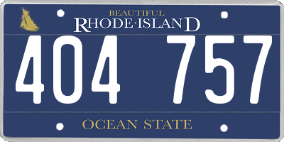 RI license plate 404757