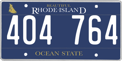 RI license plate 404764