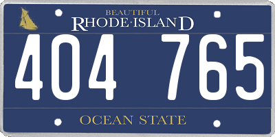 RI license plate 404765