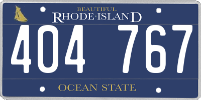 RI license plate 404767
