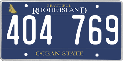 RI license plate 404769