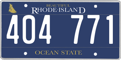 RI license plate 404771