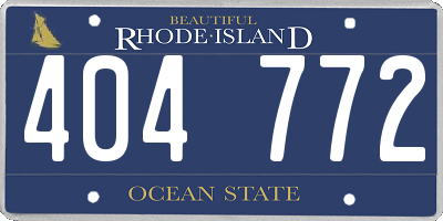 RI license plate 404772