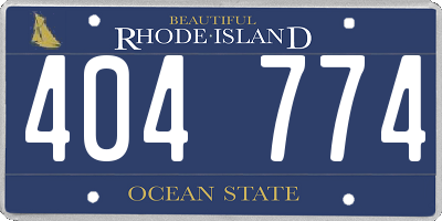 RI license plate 404774