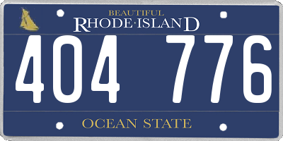 RI license plate 404776