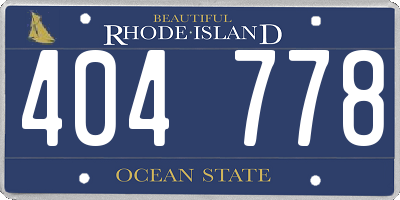 RI license plate 404778