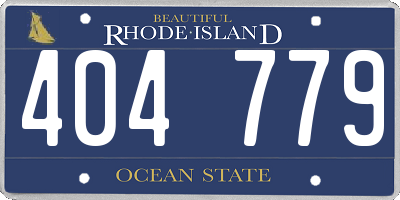 RI license plate 404779