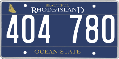 RI license plate 404780