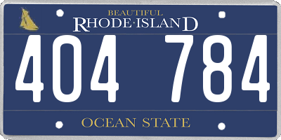 RI license plate 404784
