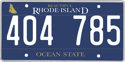 RI license plate 404785