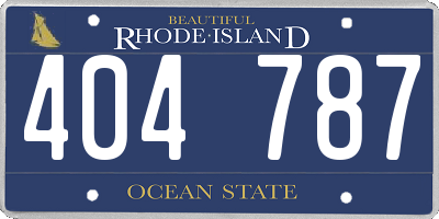 RI license plate 404787