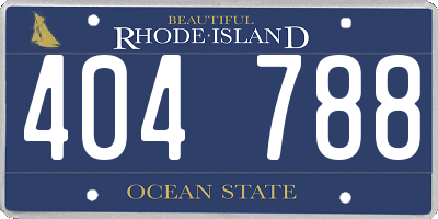 RI license plate 404788