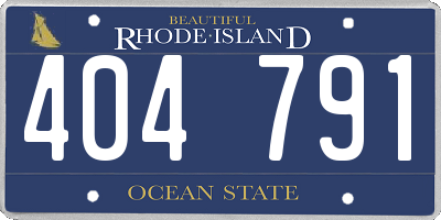 RI license plate 404791