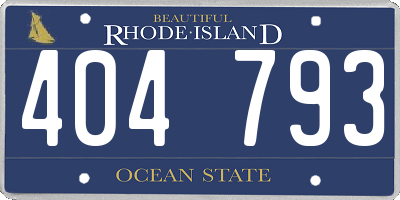 RI license plate 404793