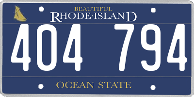 RI license plate 404794