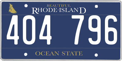 RI license plate 404796