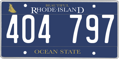 RI license plate 404797