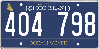 RI license plate 404798