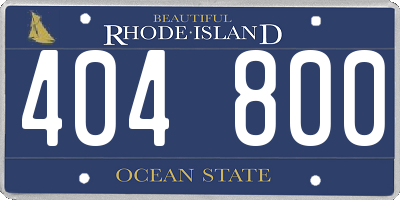 RI license plate 404800