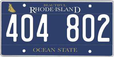 RI license plate 404802