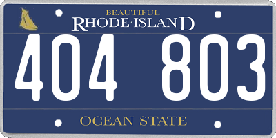 RI license plate 404803
