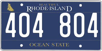 RI license plate 404804