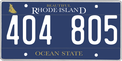RI license plate 404805
