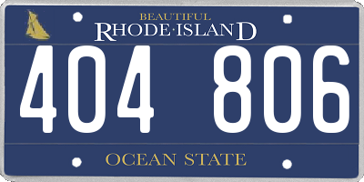 RI license plate 404806