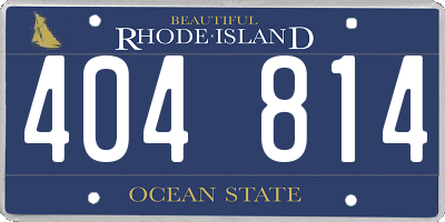 RI license plate 404814