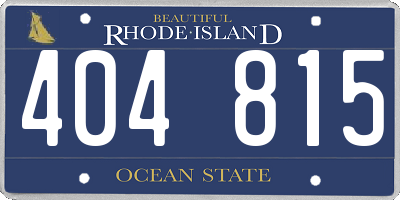 RI license plate 404815